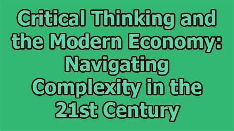 New Thinking for New Times - A Revolutionary Manifesto for Navigating the 21st Century Economy!